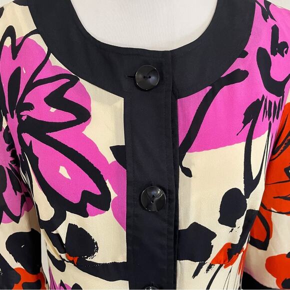 EUC - Democracy Silk Floral Print Dress - Picture 4 of 8